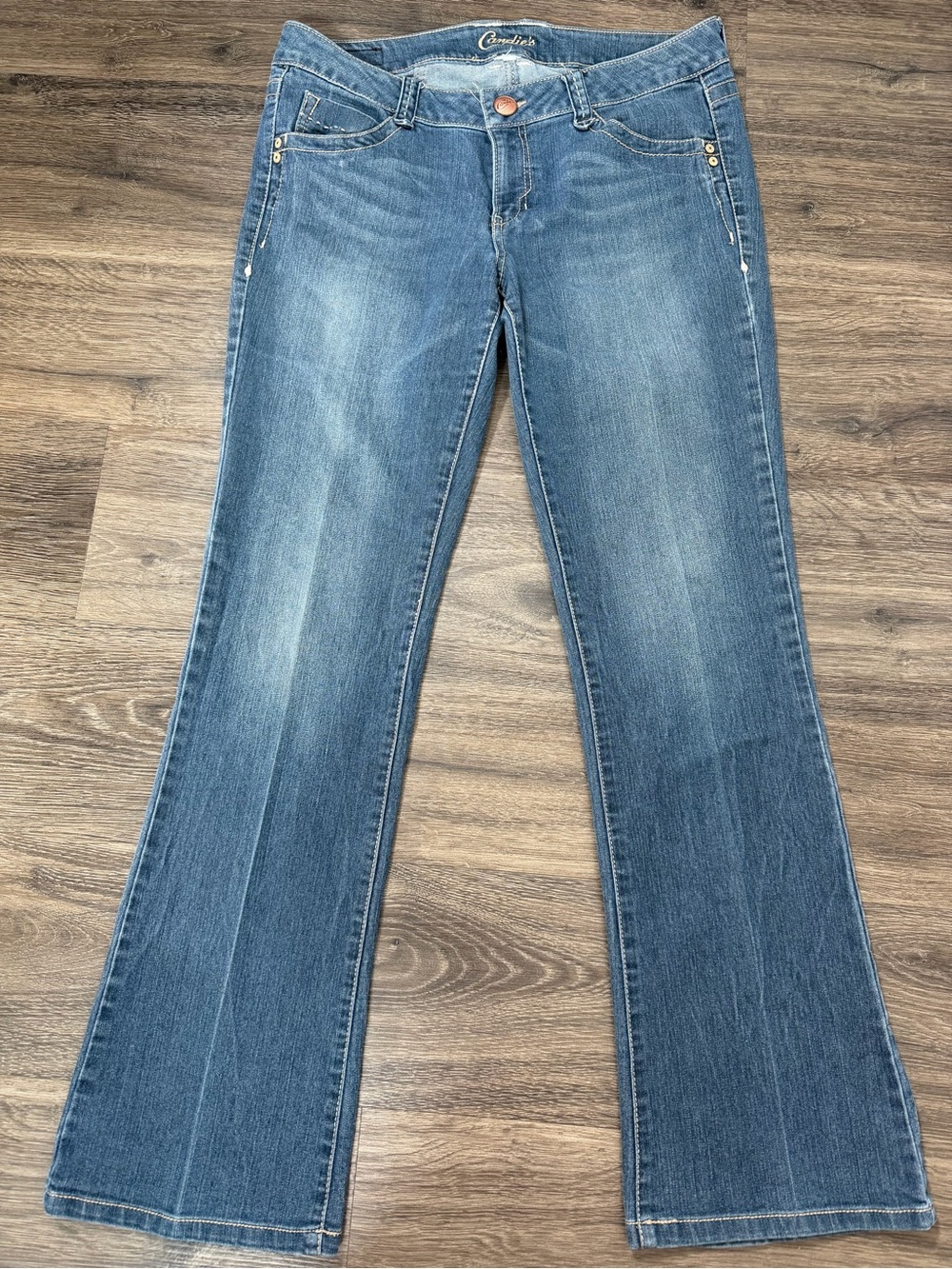 Candie’s Bootcut Flare Jeans Women’s Approx Size‎ 12 Medium Wash Stretch Denim